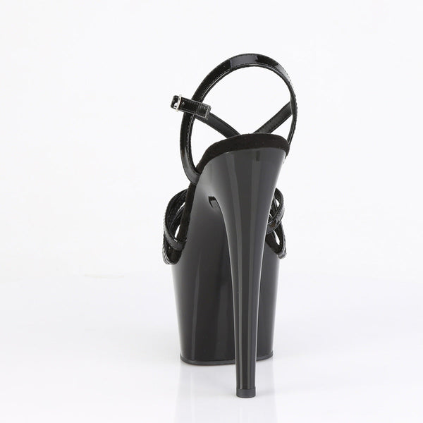 ADORE-713 Plateau Sandaletten Schwarz Lack von Pleaser – Ansicht 4
