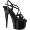 ADORE-713 Plateau Sandaletten Schwarz Lack | Pleaser