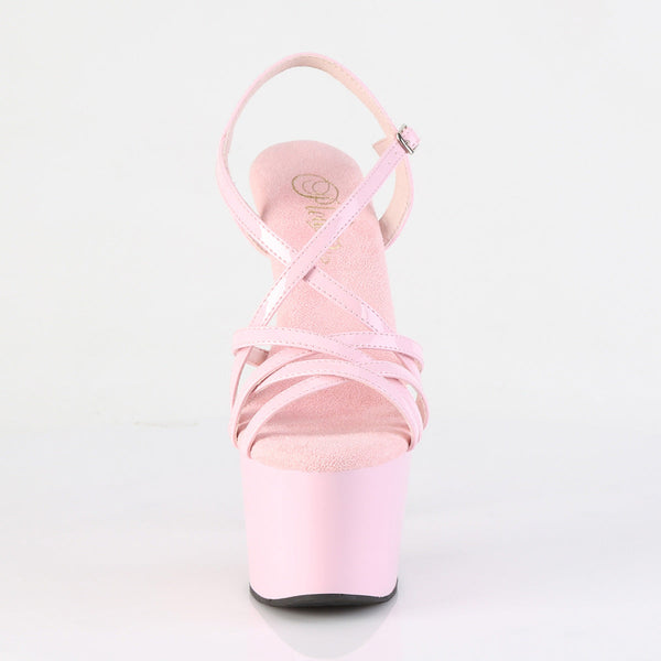 ADORE-713 Plateau Sandaletten Rosa Lack von Pleaser – Ansicht 2