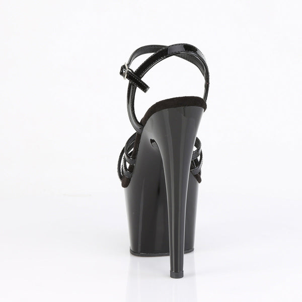 ADORE-717 Plateau Sandaletten Schwarz Lack von Pleaser – Ansicht 4