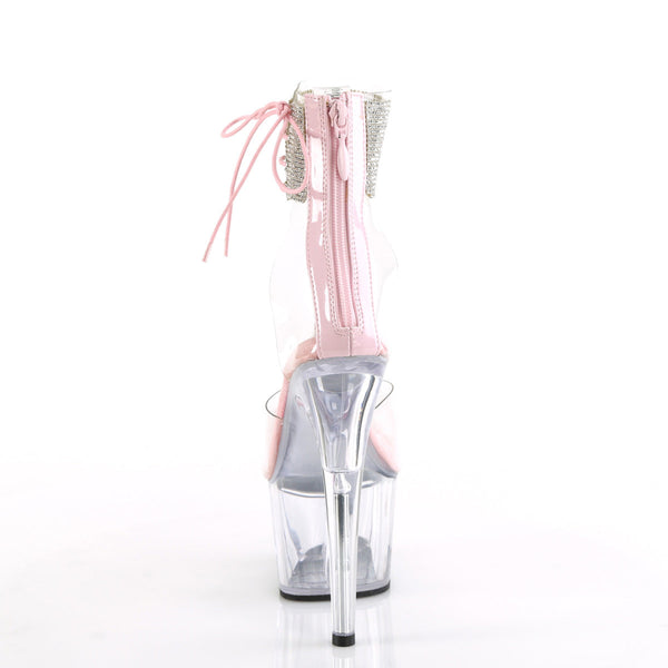 ADORE-724RS Plateau Sandaletten Rosa Transparent von Pleaser – Ansicht 4