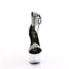 ADORE-727RS - Plateau High Heel Sandaletten - Schwarz/Transparent/Glitzer von Pleaser – Ansicht 2