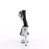 ADORE-727RS - Plateau High Heel Sandaletten - Schwarz/Transparent/Glitzer von Pleaser – Ansicht 4