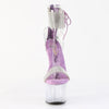 ADORE-727RS Plateau Sandaletten Transparent Violett Glitzer von Pleaser – Ansicht 2