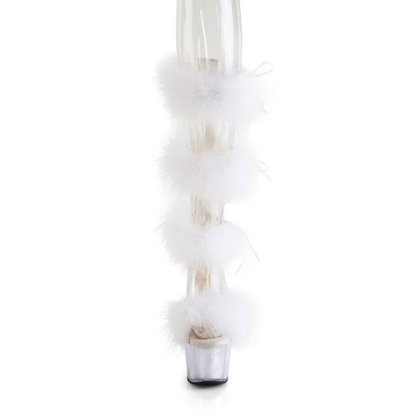 ADORE-728F Plateau Sandaletten Weiss von Pleaser – Ansicht 2