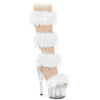 ADORE-728F Plateau Sandaletten Weiss von Pleaser