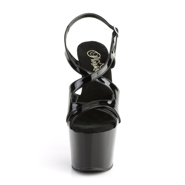 ADORE-730 Plateau Sandaletten Lack Schwarz von Pleaser – Ansicht 2