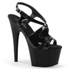 ADORE-730 Plateau Sandaletten Lack Schwarz von Pleaser