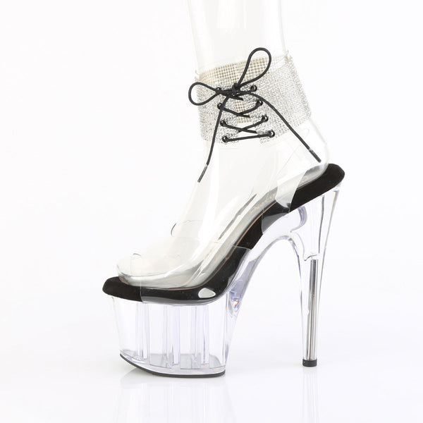 ADORE-791-2RS Plateau Sandaletten Schwarz/Transparent von Pleaser – Ansicht 3