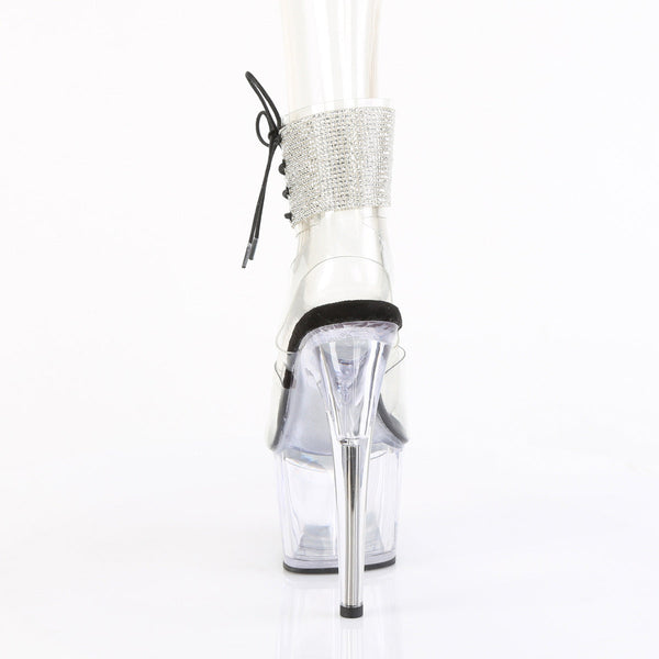 ADORE-791-2RS Plateau Sandaletten Schwarz/Transparent von Pleaser – Ansicht 4