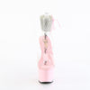 ADORE-791-2RS Plateau Sandaletten Rosa/Transparent mit Strass von Pleaser – Ansicht 2