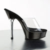 ALLURE-601 Plateau Pantoletten Schwarz/Transparent von Pleaser – Ansicht 5