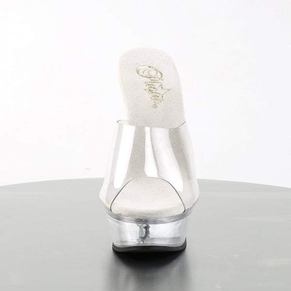 ALLURE-601 Plateau Pantoletten Transparent von Pleaser – Ansicht 2