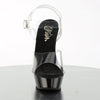 ALLURE-608 Plateau Sandaletten Transparent/Schwarz von Pleaser – Ansicht 2