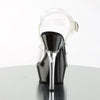 ALLURE-608 Plateau Sandaletten Transparent/Schwarz von Pleaser – Ansicht 4