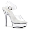 ALLURE-608 Plateau Sandaletten Chrom | Pleaser