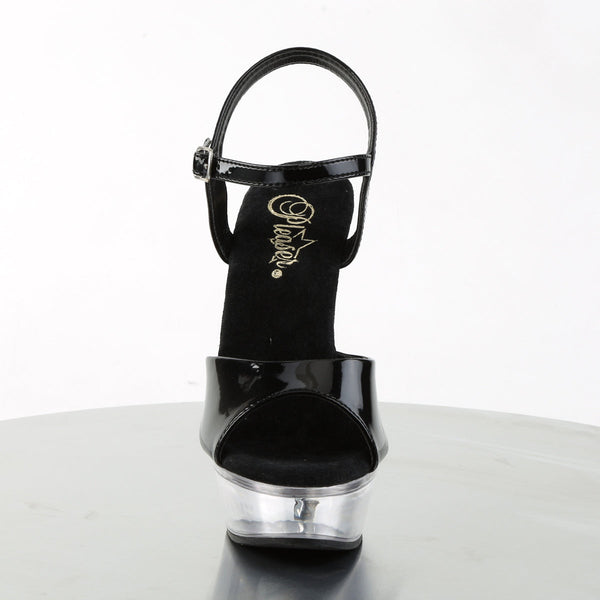 ALLURE-609 Plateau Sandaletten Schwarz/Transparent von Pleaser – Ansicht 2