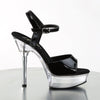 ALLURE-609 Plateau Sandaletten Schwarz/Transparent von Pleaser – Ansicht 5