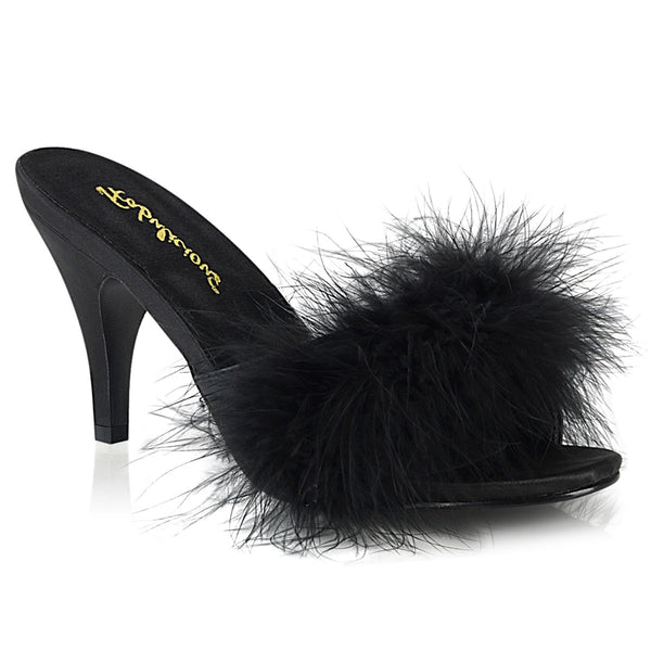 AMOUR-03 Pantoletten Schwarz von Fabulicious