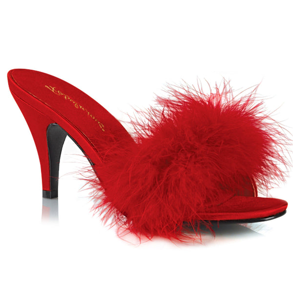 AMOUR-03 Pantoletten Rot von Fabulicious