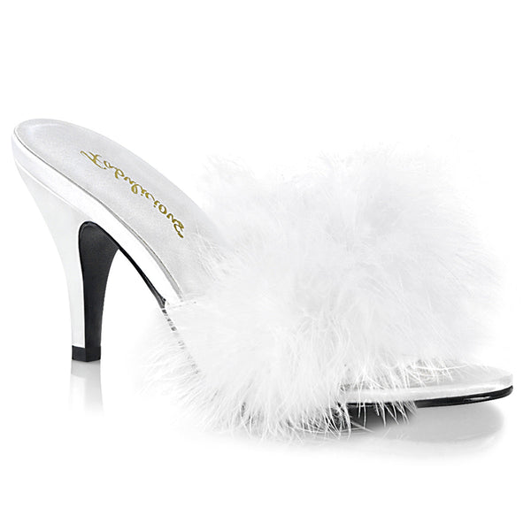 AMOUR-03 Pantoletten - Weiß von Fabulicious
