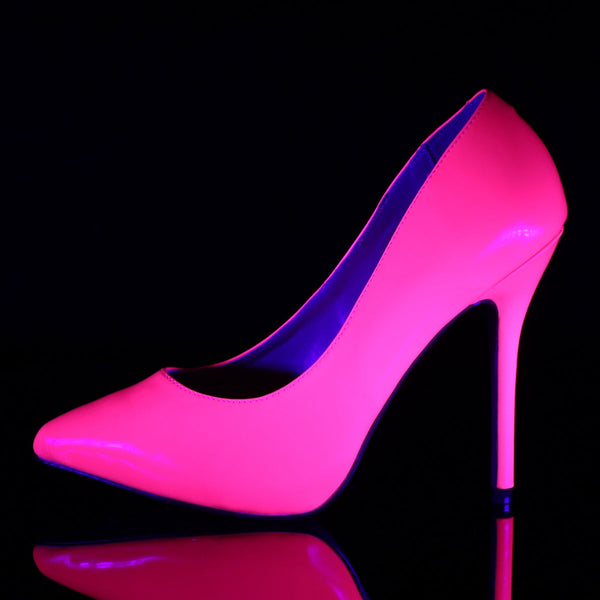 AMUSE-20 Pumps Lack Neon Fuchsia UV von Pleaser – Ansicht 3
