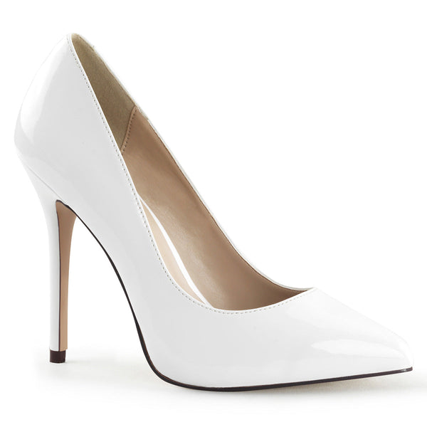 AMUSE-20 Pumps Lack Weiß von Pleaser