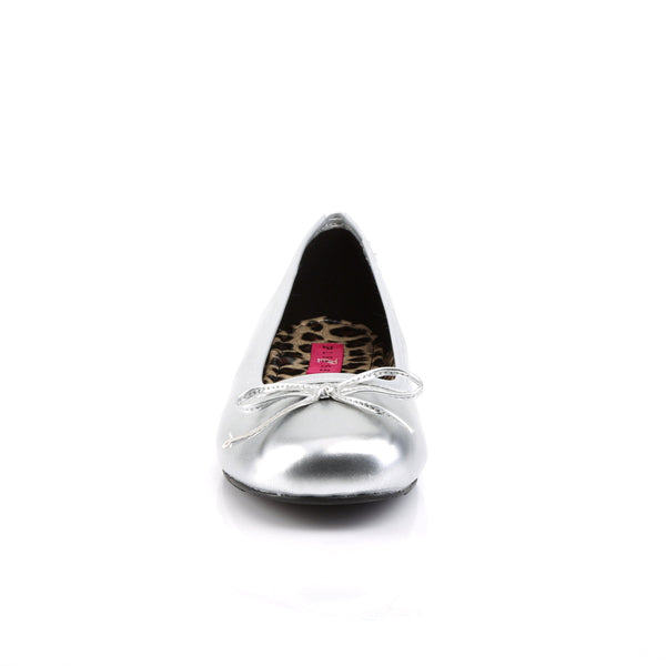 ANNA-01 Ballerina Schuhe Silber von Pleaser Pink Label – Ansicht 2