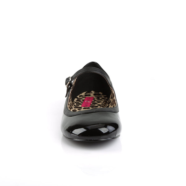 ANNA-02 Ballerina Schuhe mit Riemchen Schwarz Lack Leo von Pleaser Pink Label – Ansicht 2