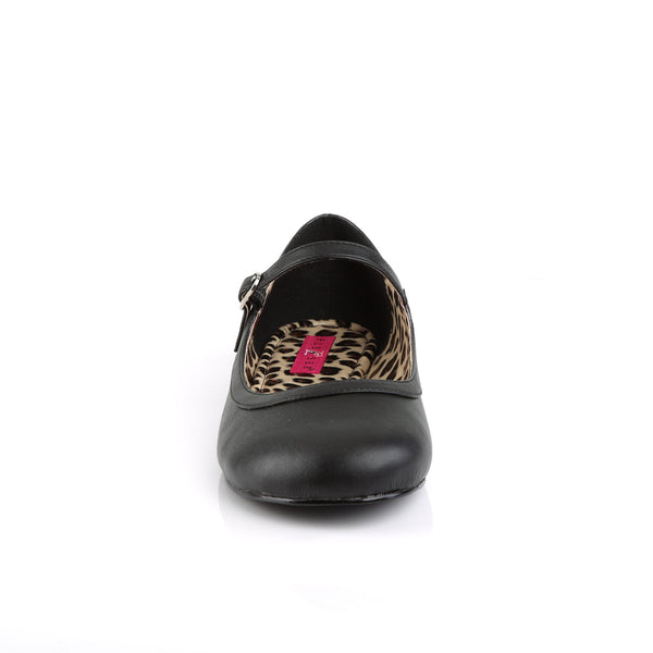 ANNA-02 Ballerina Schuhe mit Riemchen Schwarz Matt Leo von Pleaser Pink Label – Ansicht 2