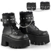 ASHES-57 Plateau Stiefeletten Schwarz matt von DemoniaCult