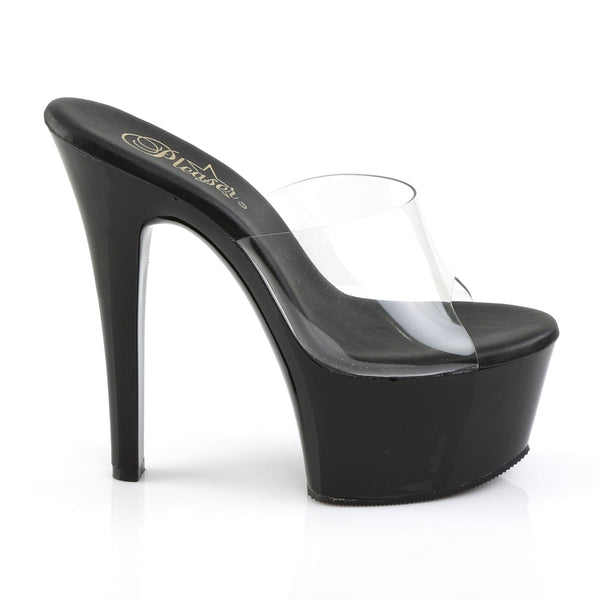 ASPIRE-601 Plateau Pantoletten Transparent/Schwarz von Pleaser – Ansicht 5