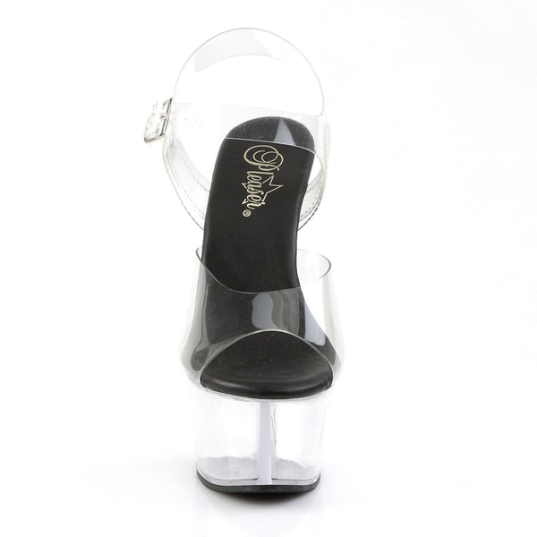 ASPIRE-608 Plateau Sandaletten Schwarz/Transparent von Pleaser – Ansicht 2