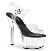 ASPIRE-608 Plateau Sandaletten Schwarz/Transparent von Pleaser