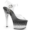 ASPIRE-608STD Plateau Sandaletten Schwarz/Transparent von Pleaser