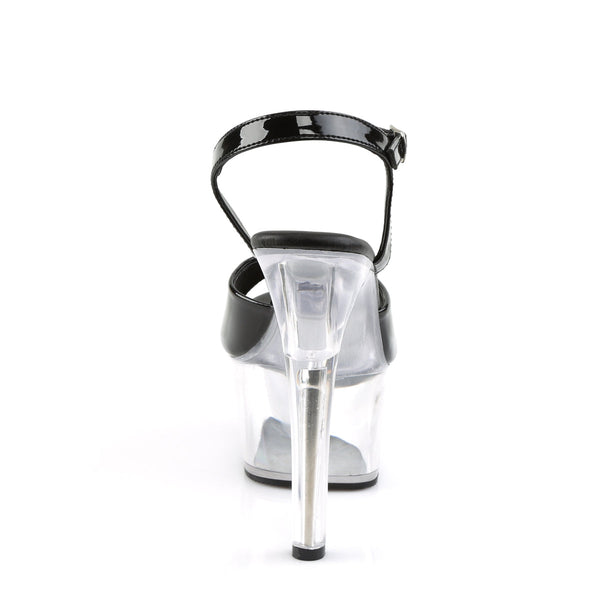 ASPIRE-609 Plateau Sandaletten Transparent/Schwarz von Pleaser – Ansicht 4
