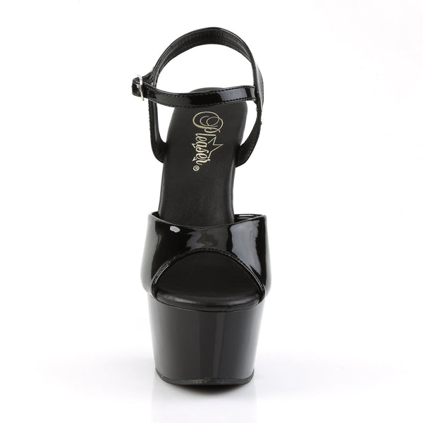 ASPIRE-609 Plateau Sandaletten Lack Schwarz von Pleaser – Ansicht 2