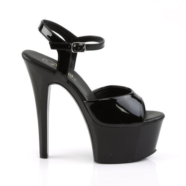 ASPIRE-609 Plateau Sandaletten Lack Schwarz von Pleaser – Ansicht 5