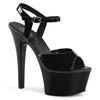 ASPIRE-609 Plateau Sandaletten Lack Schwarz | Pleaser