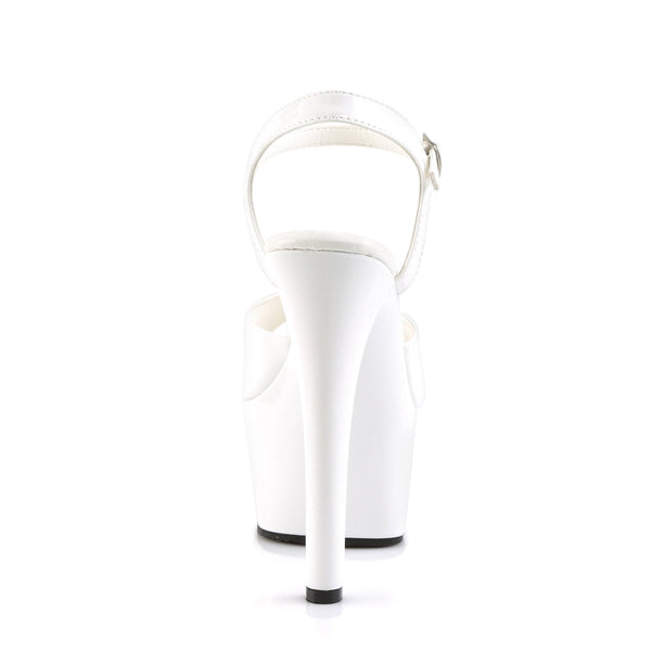 ASPIRE-609 Plateau Sandaletten Lack Weiß von Pleaser – Ansicht 4