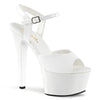 ASPIRE-609 Plateau Sandaletten Lack Weiß von Pleaser