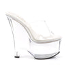 BEAU-601 Plateau Pantoletten Transparent von Pleaser – Ansicht 5