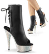 BEJEWELED-1018DM-6 Plateau Stiefeletten - Schwarz von Pleaser