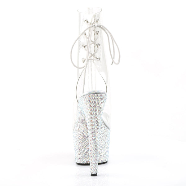 BEJEWELED-1018DM-7 Plateau Stiefeletten transparent von Pleaser – Ansicht 4