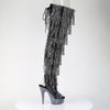 BEJEWELED-3017HG-RSF Overknee Plateau Stiefel mit Strass - Schwarz von Pleaser – Ansicht 5