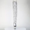 BEJEWELED-3017HG-RSF Overknee Plateau Stiefel mit Strass in silber von Pleaser – Ansicht 2