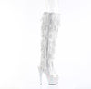 BEJEWELED-3019C-RSF- Overkneestiefel Plateaustiefel Silber von Pleaser – Ansicht 5