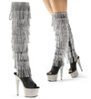 BEJEWELED-3019RSF-7 Plateau Overknee Stiefel Schwarz von Pleaser