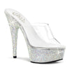 BEJEWELED-601DM Plateau Pantoletten - Silber von Pleaser