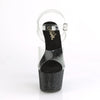 BEJEWELED-708DM Plateau Sandaletten Schwarz/Transparent von Pleaser – Ansicht 2
